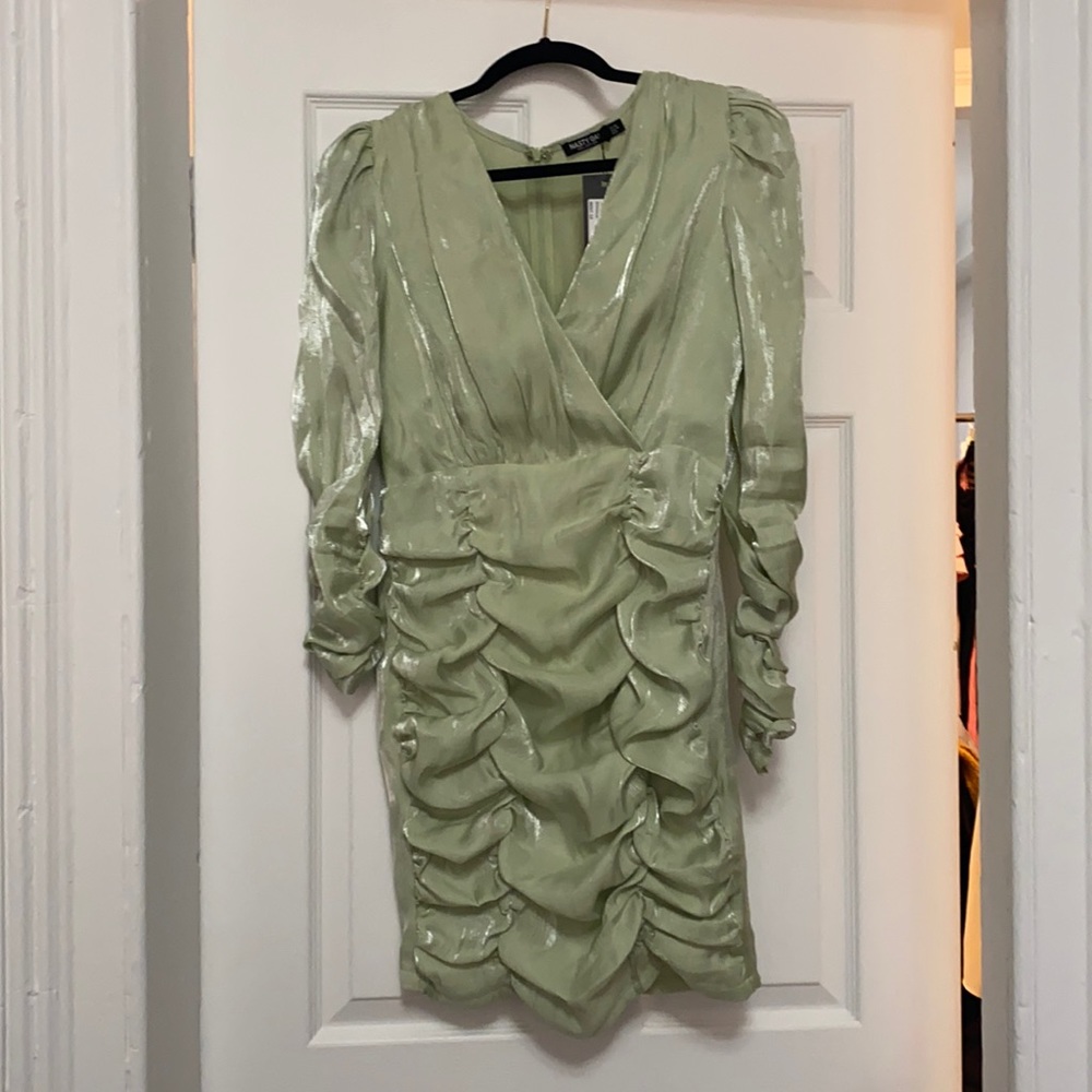Green Ruched Dress